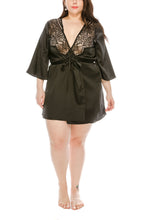 Load image into Gallery viewer, Plus Satin Robes w/ Lace