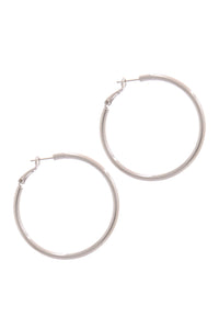 Gold or Silver Plated Stainless Steel Big Assorted Thin to Thick Hoop Earring
