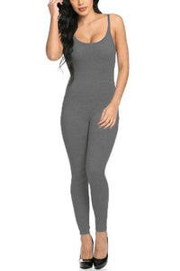 Womens Ladies Juniors Sexy Skin Tight Bodycon Strappy Catsuit Jumpsuit