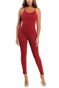 Womens Ladies Juniors Sexy Skin Tight Bodycon Strappy Catsuit Jumpsuit