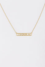 Load image into Gallery viewer, Womens Fashion Tequila Word Bar Necklace