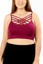 Load image into Gallery viewer, Plus Size Active Triple Criss Cross Front Secy Bralette Sport Bra