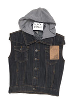 Load image into Gallery viewer, Boys Fashion Sleeveless Jean Denim Vest w/ Hood (age 4-14)