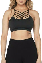 Load image into Gallery viewer, Womens Active Seamless Strappy Criss Cross Pad Sports Bra