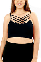 Load image into Gallery viewer, Plus Size Active Triple Criss Cross Front Secy Bralette Sport Bra