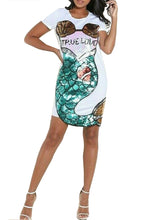 Load image into Gallery viewer, Womens Sequins Mermaid Patch Dress